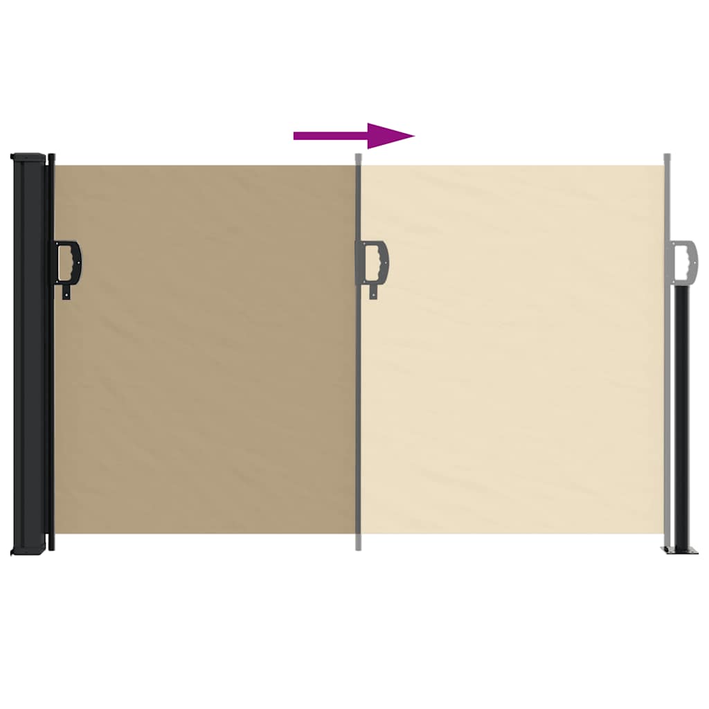 vidaXL Retractable Side Awning Beige 117x300 cm 5