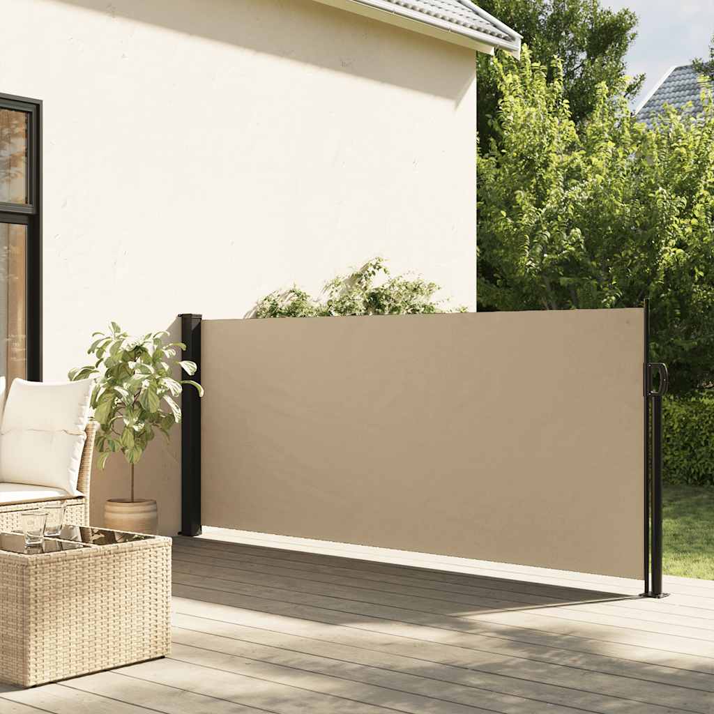 vidaXL Retractable Side Awning Beige 117x300 cm 1