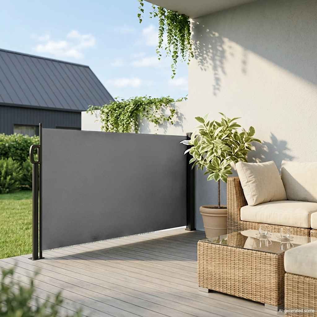 vidaXL Retractable Side Awning Anthracite 117x300 cm 3