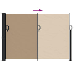 vidaXL Retractable Side Awning Taupe 140x300 cm 5