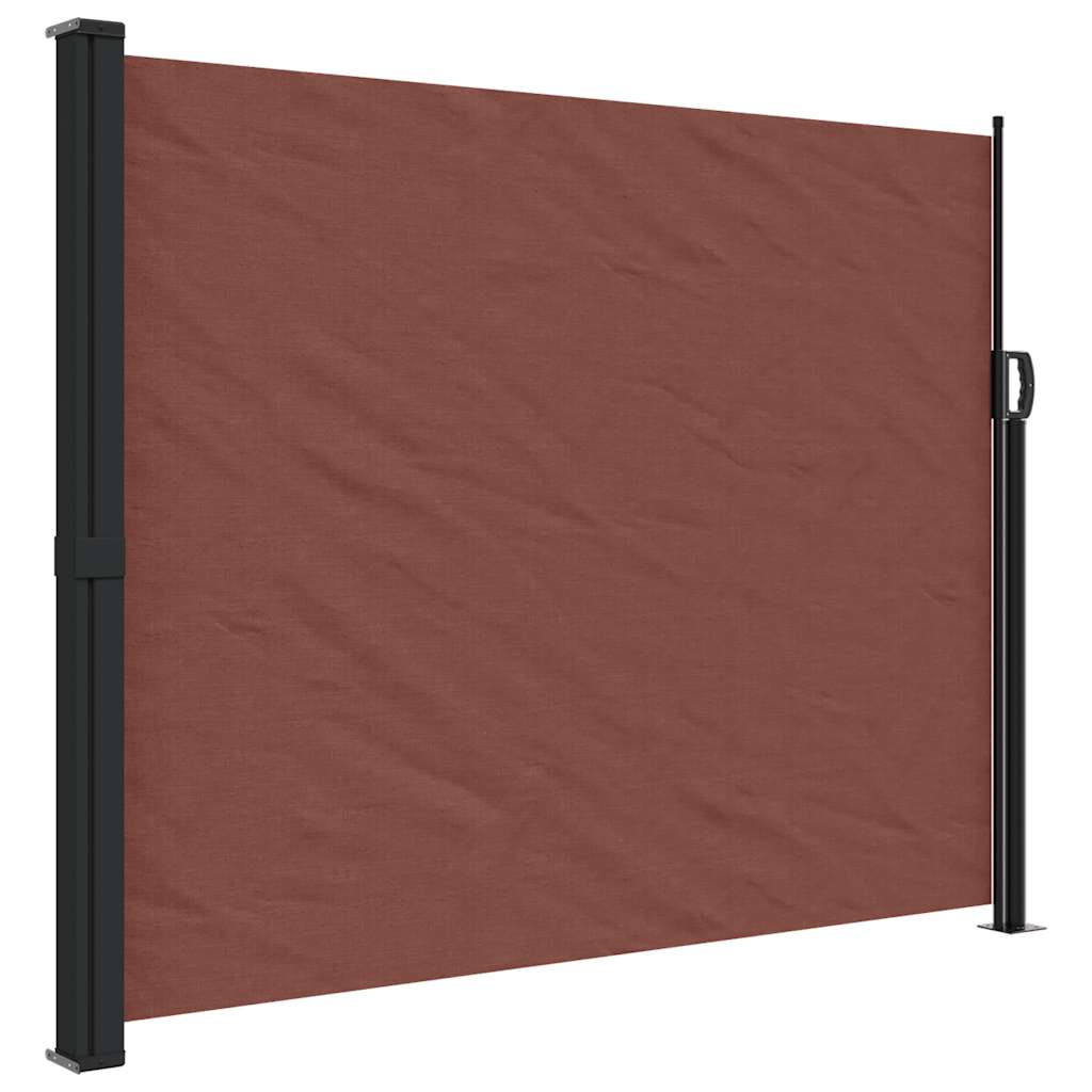 vidaXL Retractable Side Awning Brown 160x300 cm 2