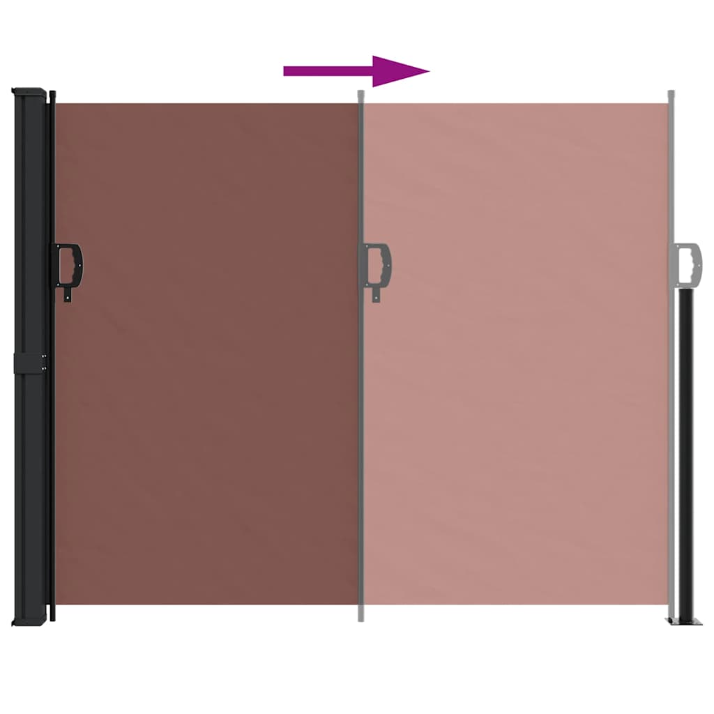 vidaXL Retractable Side Awning Brown 160x300 cm 5