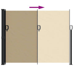 vidaXL Retractable Side Awning Beige 160x300 cm 5