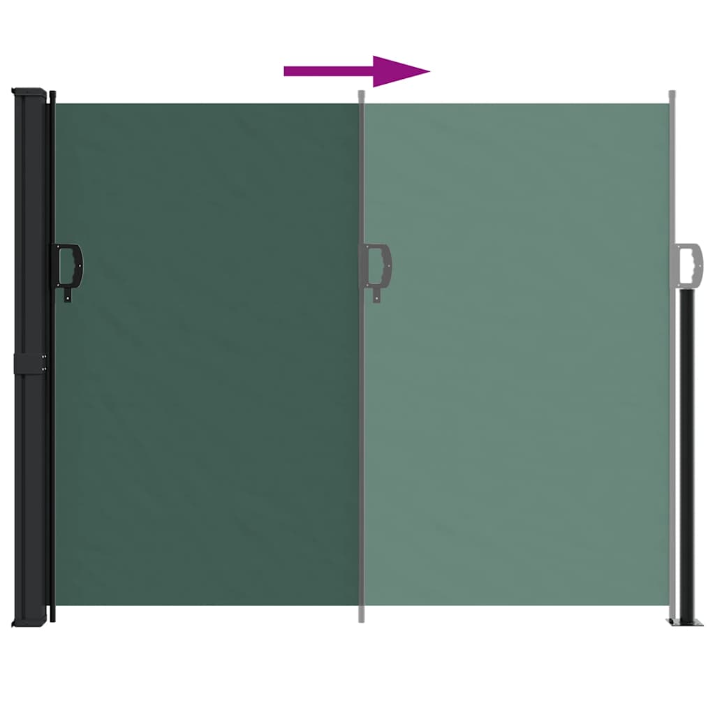 vidaXL Retractable Side Awning Dark Green 160x300 cm 5