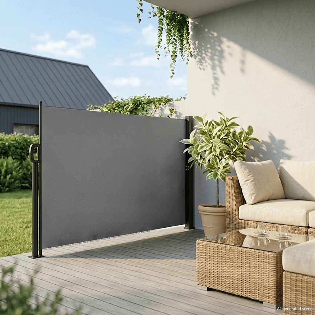 Retractable Side Awning Drop Width Anthracite