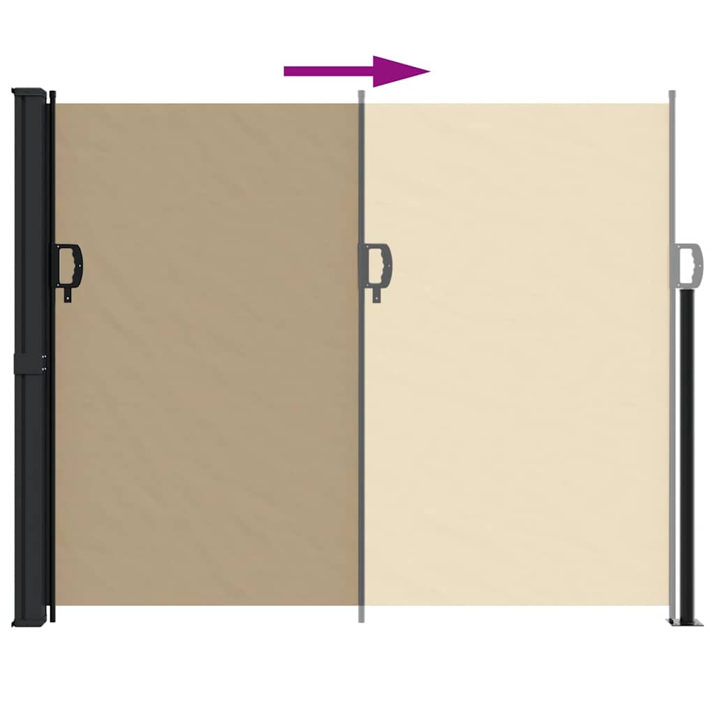 vidaXL Retractable Side Awning Beige 170x300 cm 5