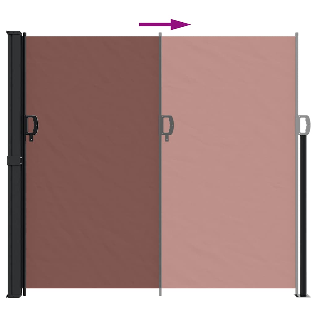 vidaXL Retractable Side Awning Brown 180x300 cm 5