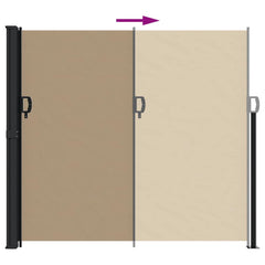 vidaXL Retractable Side Awning Taupe 180x300 cm 5