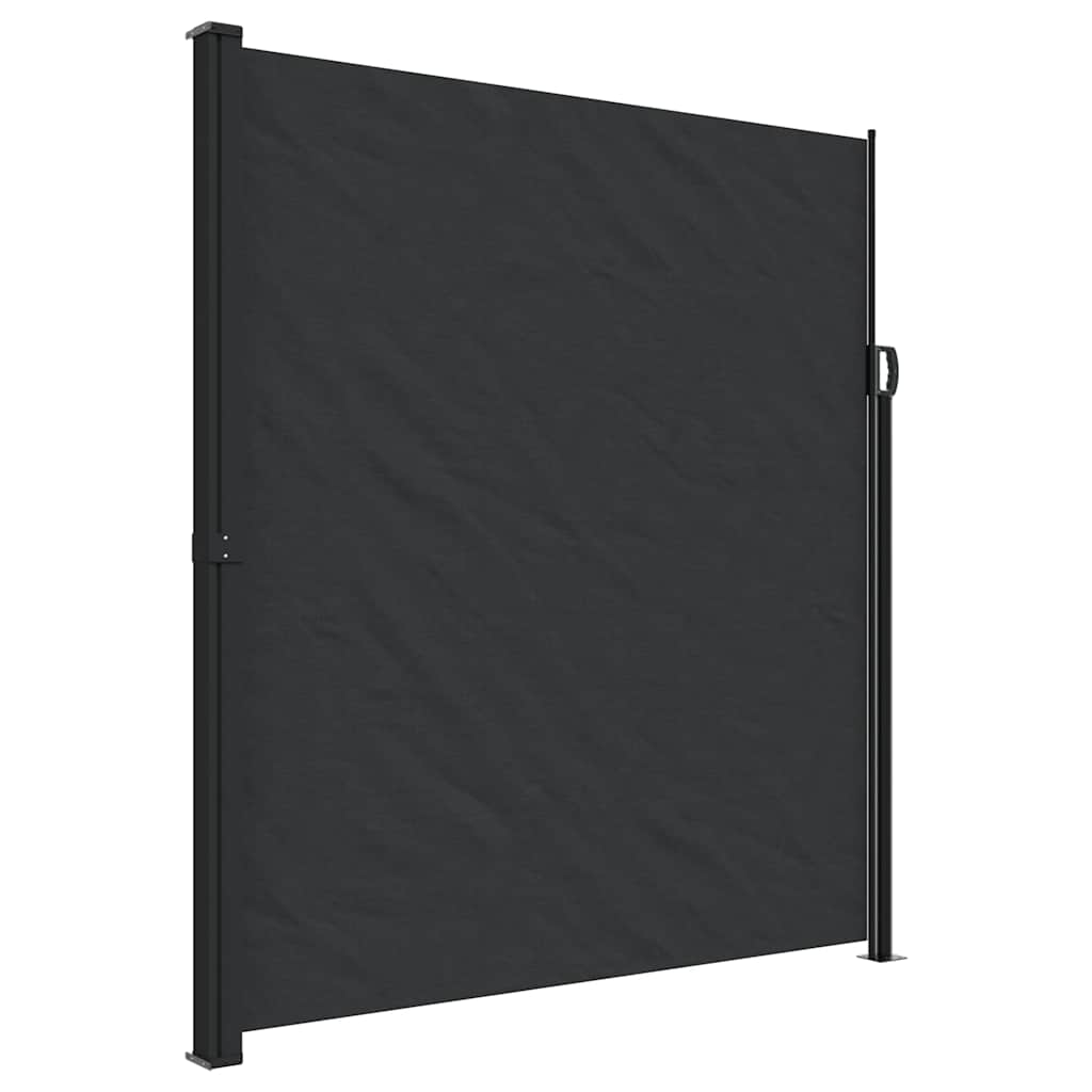 vidaXL Retractable Side Awning Black 220x300 cm 2