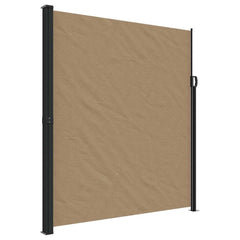 vidaXL Retractable Side Awning Taupe 220x300 cm 2