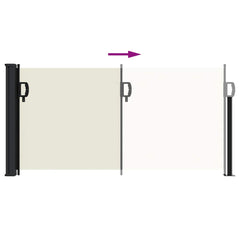 Retractable Side Awning Cream, image 4