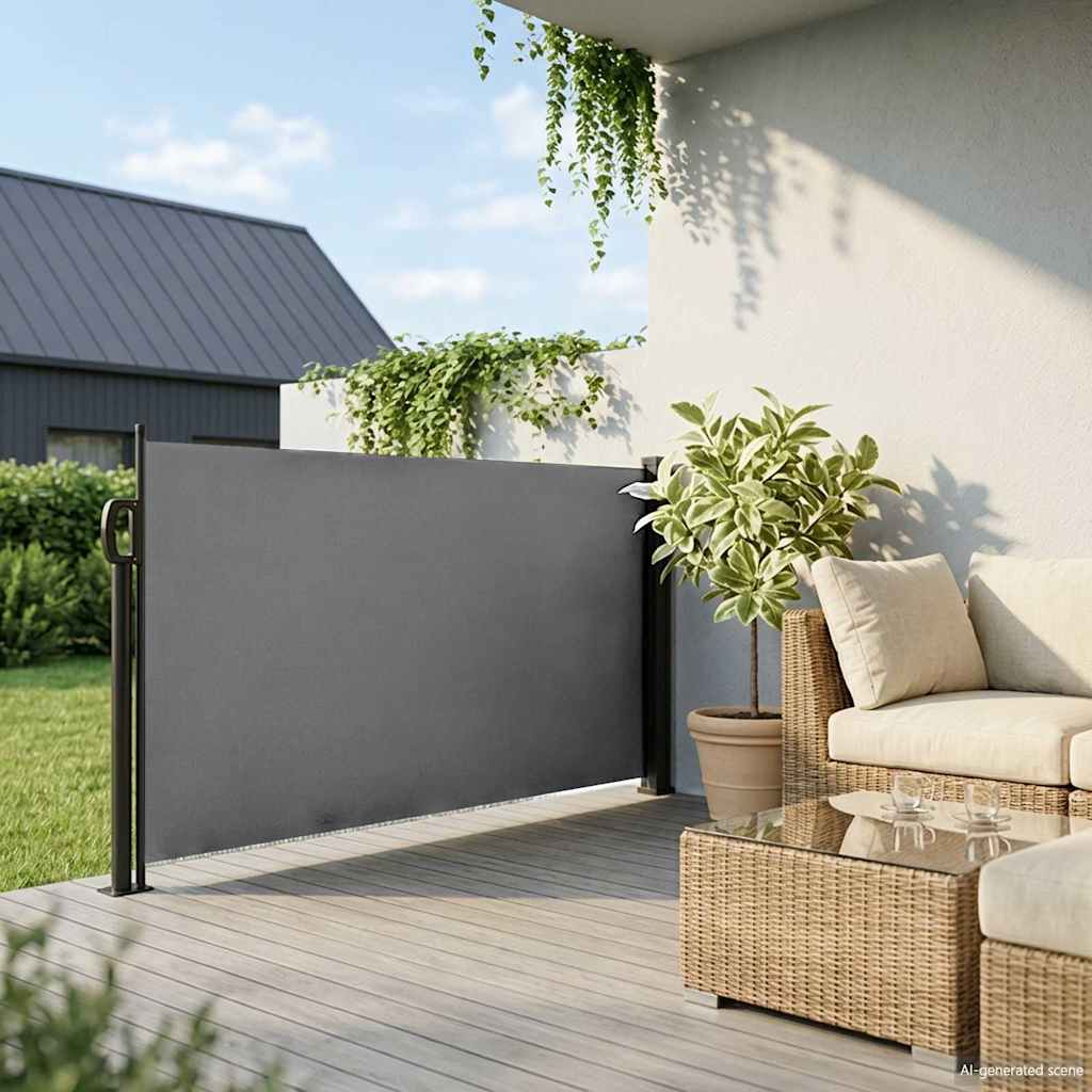 Retractable Side Awning 100x500 cm Drop 500 cm Width 100 cm Anthracite