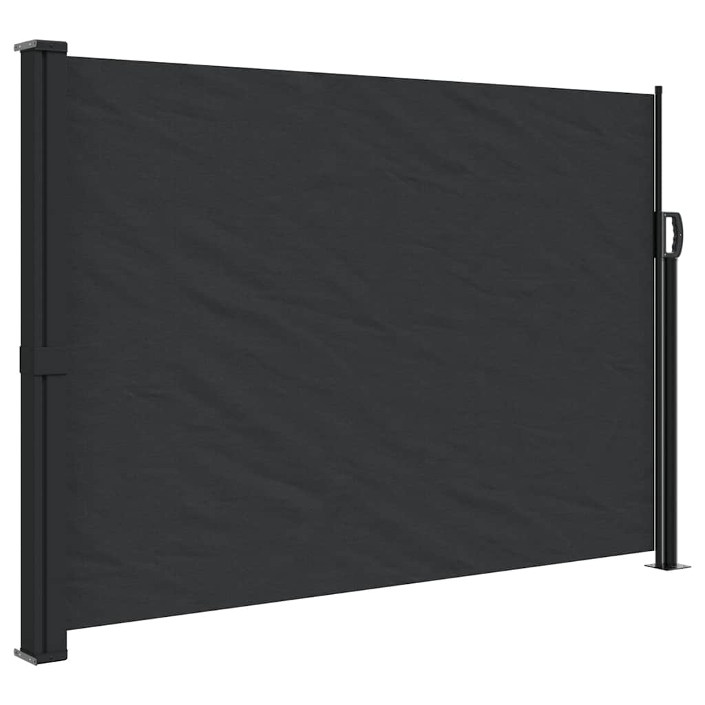vidaXL Retractable Side Awning Black 140x500 cm 2