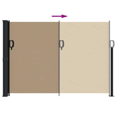 vidaXL Retractable Side Awning Taupe 140x500 cm 5