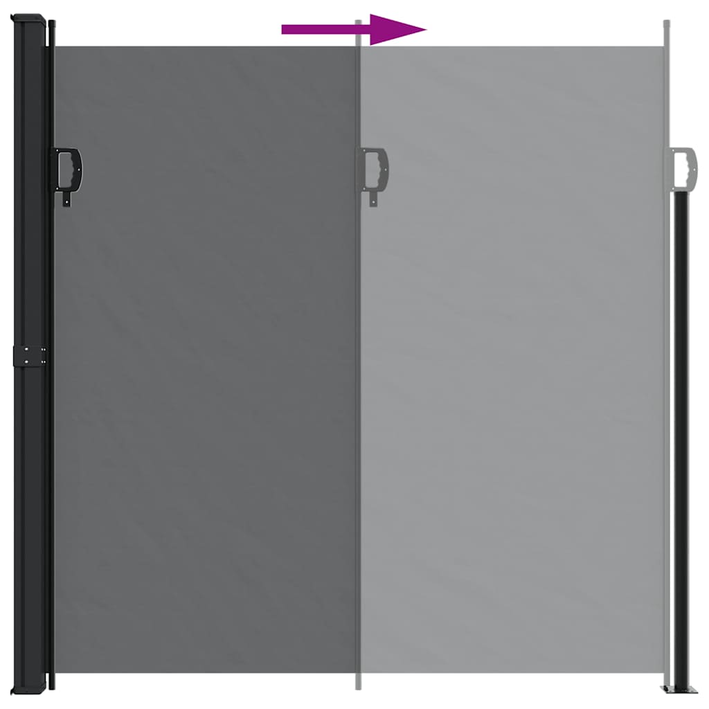vidaXL Retractable Side Awning Black 200x500 cm 5