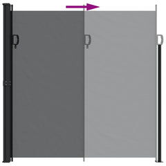 vidaXL Retractable Side Awning Black 200x500 cm 5