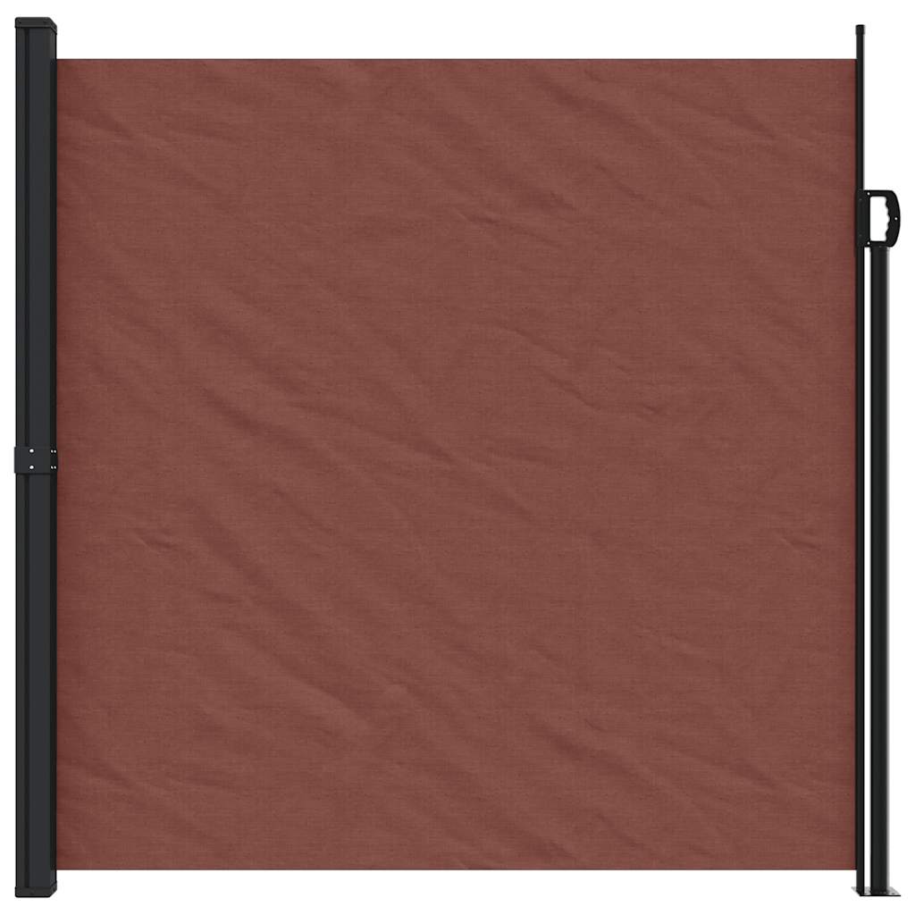 vidaXL Retractable Side Awning Brown 200x500 cm 3