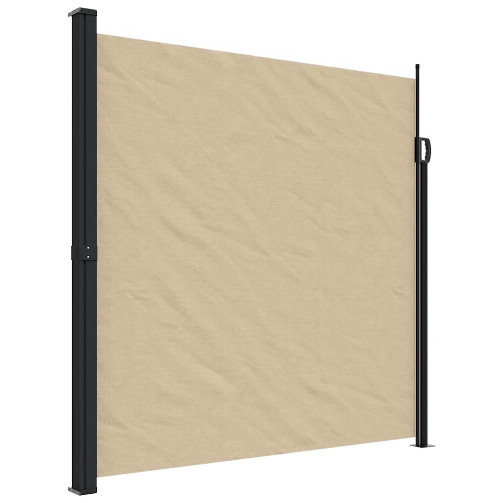 vidaXL Retractable Side Awning Beige 200x500 cm 2