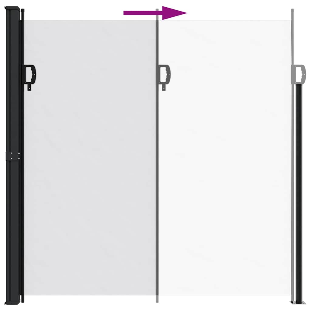 vidaXL Retractable Side Awning White 200x500 cm 5