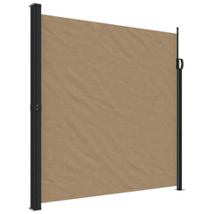vidaXL Retractable Side Awning Taupe 200x500 cm 2