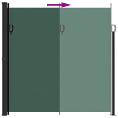 vidaXL Retractable Side Awning Dark Green 200x500 cm 5