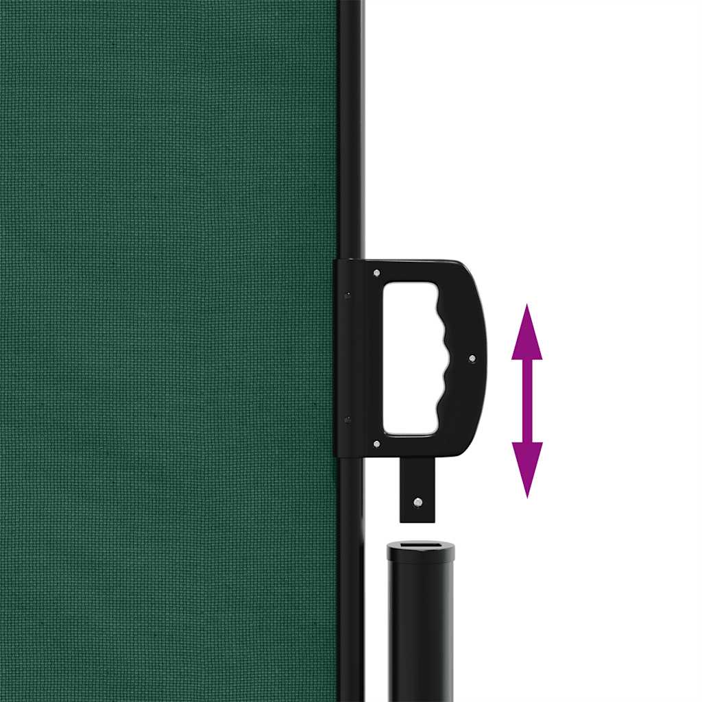 vidaXL Retractable Side Awning Dark Green 200x500 cm 6
