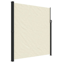 vidaXL Retractable Side Awning Cream 220x500 cm 2