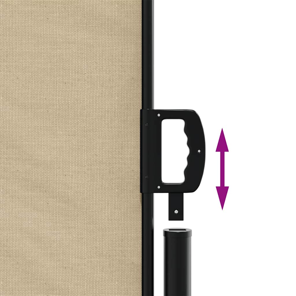 vidaXL Retractable Side Awning Beige 220x500 cm 6