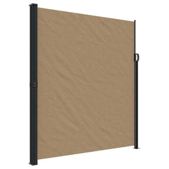 vidaXL Retractable Side Awning Taupe 220x500 cm 2