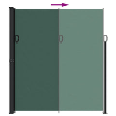 vidaXL Retractable Side Awning Dark Green 220x500 cm 5