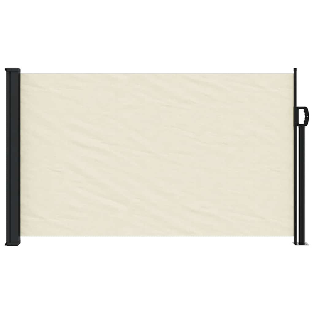 vidaXL Retractable Side Awning Cream 120x600 cm 3