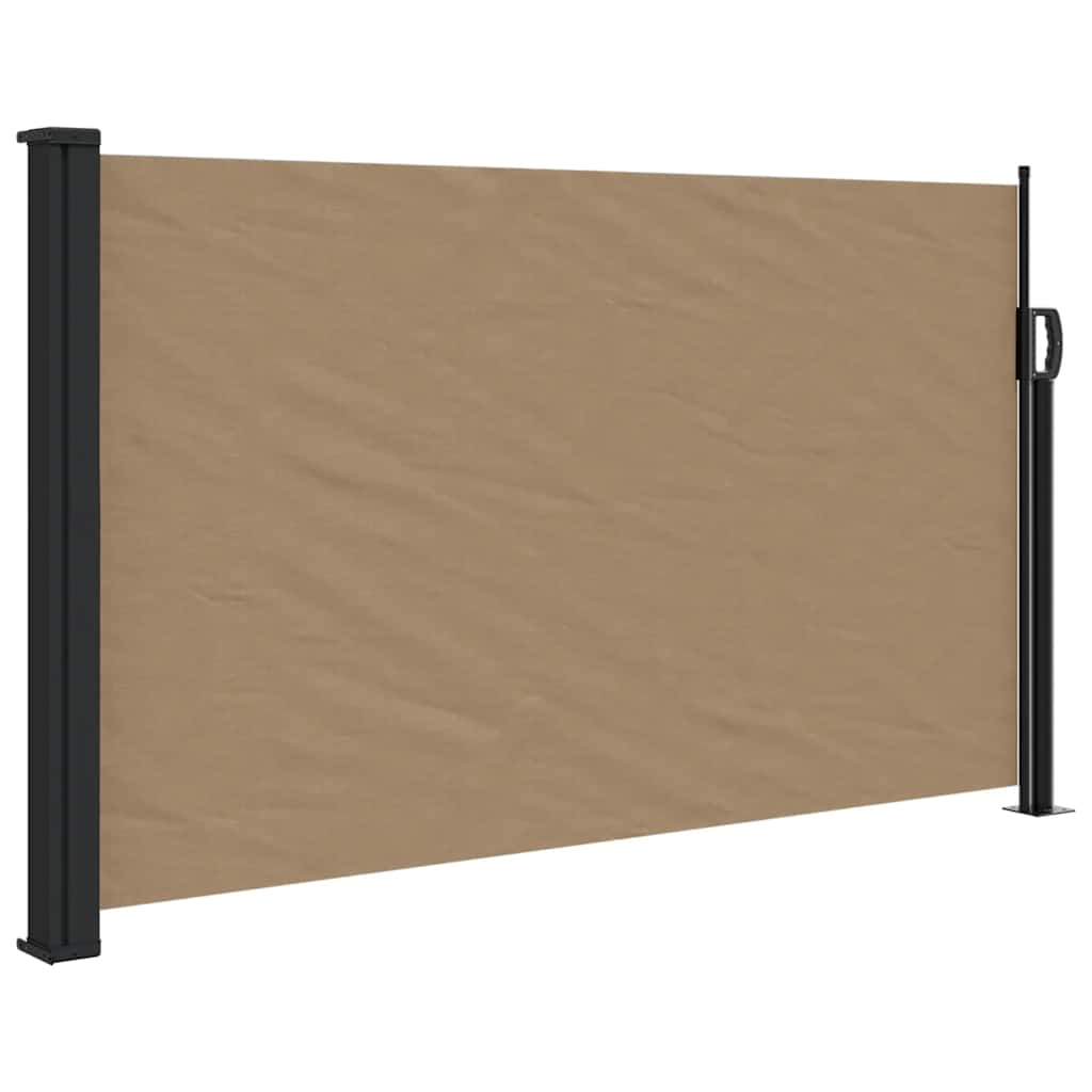 Retractable Side Awning 120x600 cm Drop 600 cm Width 120 cm Taupe