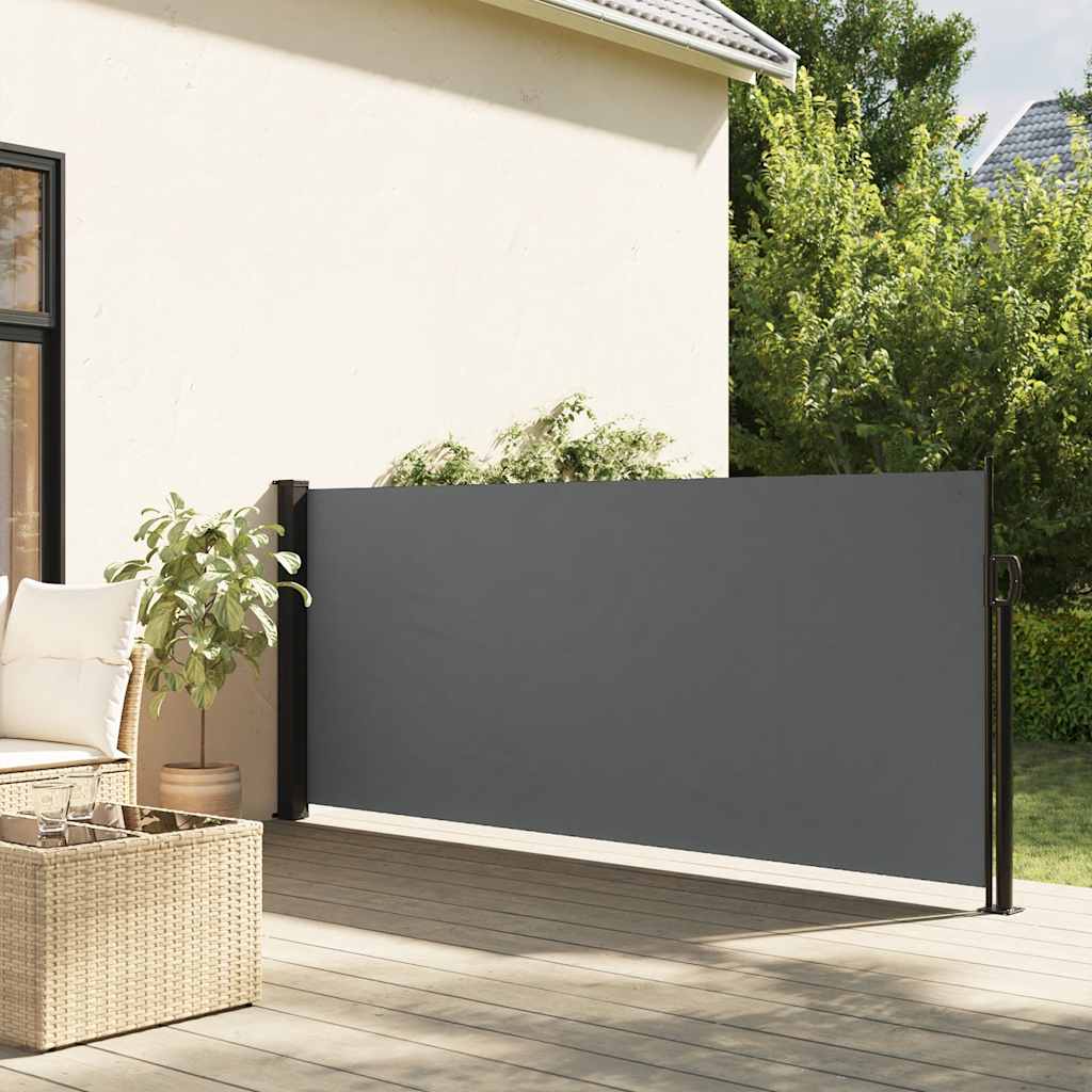 Retractable Side Awning 120x600 cm Drop 600 cm Width 120 cm Anthracite