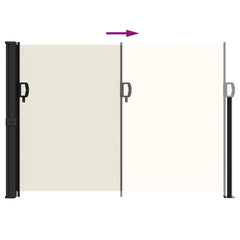 vidaXL Retractable Side Awning Cream140x600 cm 5