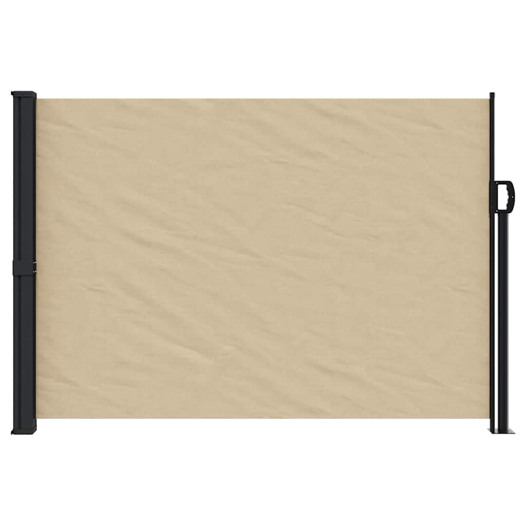 Retractable Side Awning 140x600 cm Drop 600 cm Width 140 cm Beige