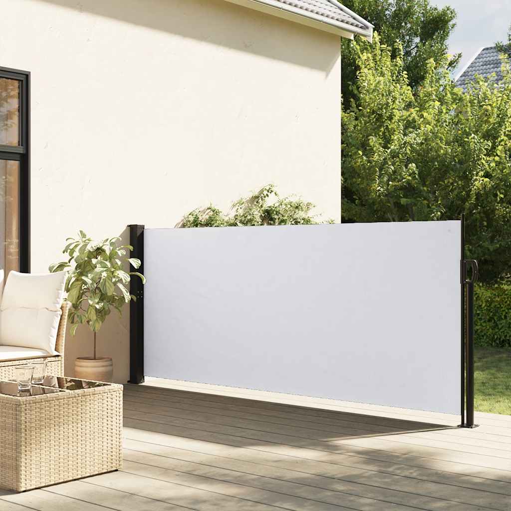 vidaXL Retractable Side Awning White 140x600 cm 1