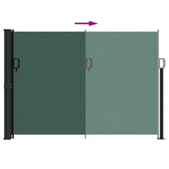 vidaXL Retractable Side Awning Dark Green 140x600 cm 5