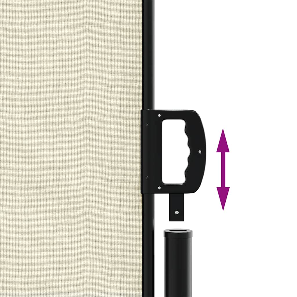 vidaXL Retractable Side Awning Cream 160x600 cm 6