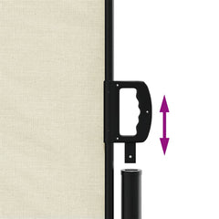 vidaXL Retractable Side Awning Cream 160x600 cm 6