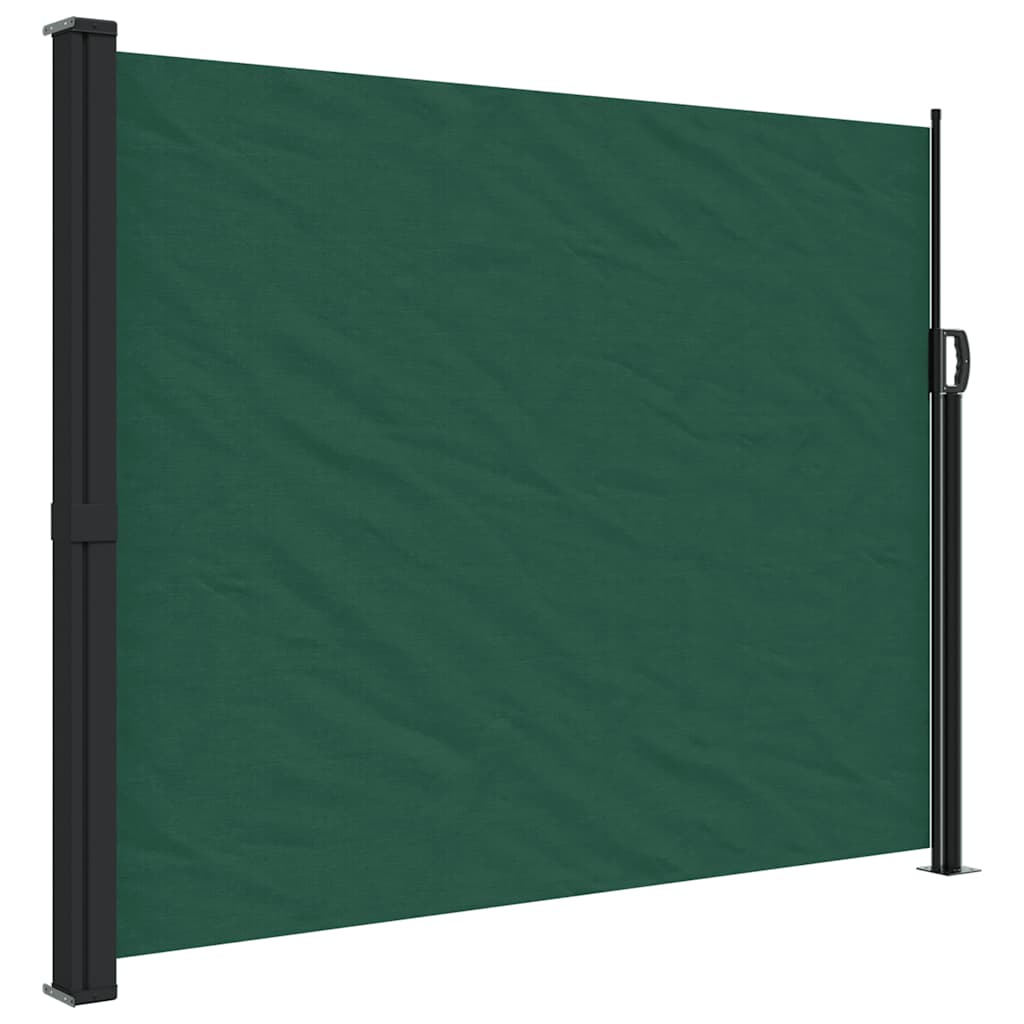 vidaXL Retractable Side Awning Dark Green 160x600 cm 2