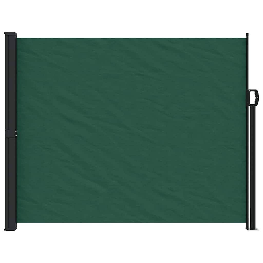 vidaXL Retractable Side Awning Dark Green 160x600 cm 3