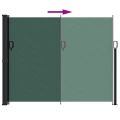 vidaXL Retractable Side Awning Dark Green 160x600 cm 5