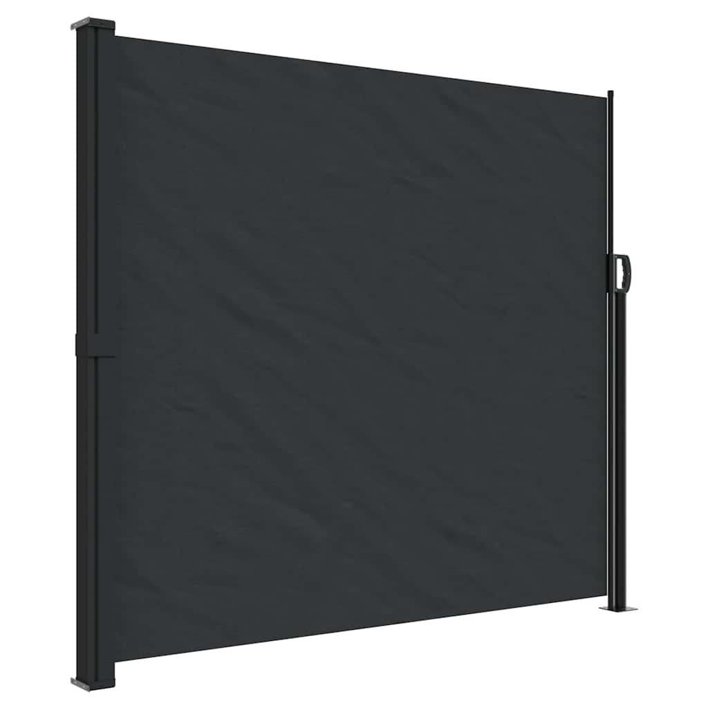 Retractable Side Awning 180x600 cm Drop 600 cm Width 180 cm Black