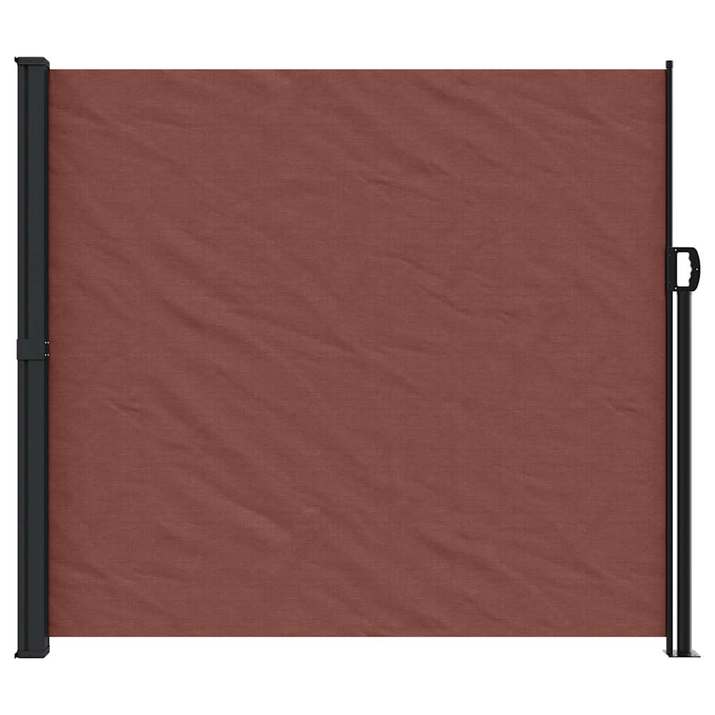 vidaXL Retractable Side Awning Brown 180x600 cm 3