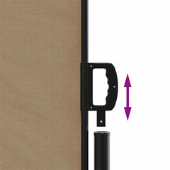 vidaXL Retractable Side Awning Taupe 180x600 cm 6