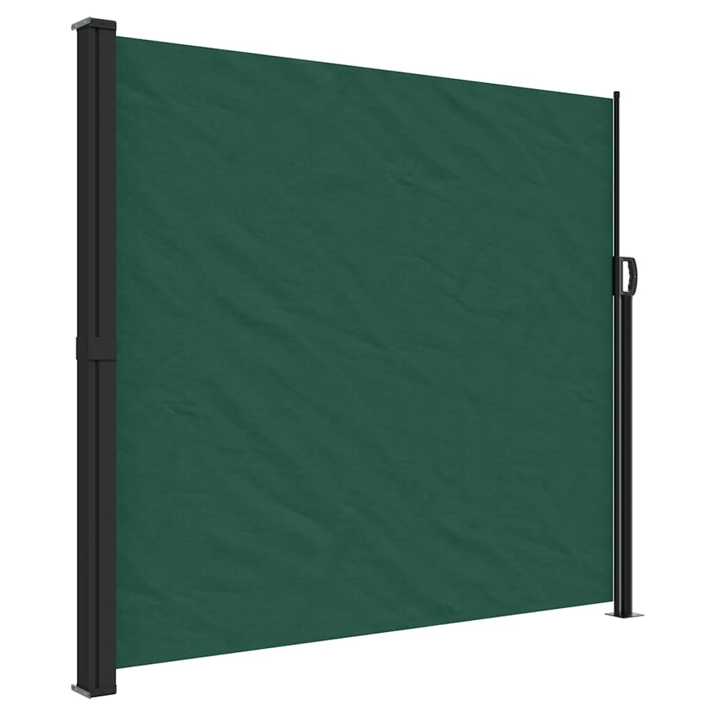 vidaXL Retractable Side Awning Dark Green 180x600 cm 2
