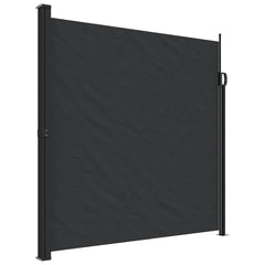 vidaXL Retractable Side Awning Black 200x600 cm 2