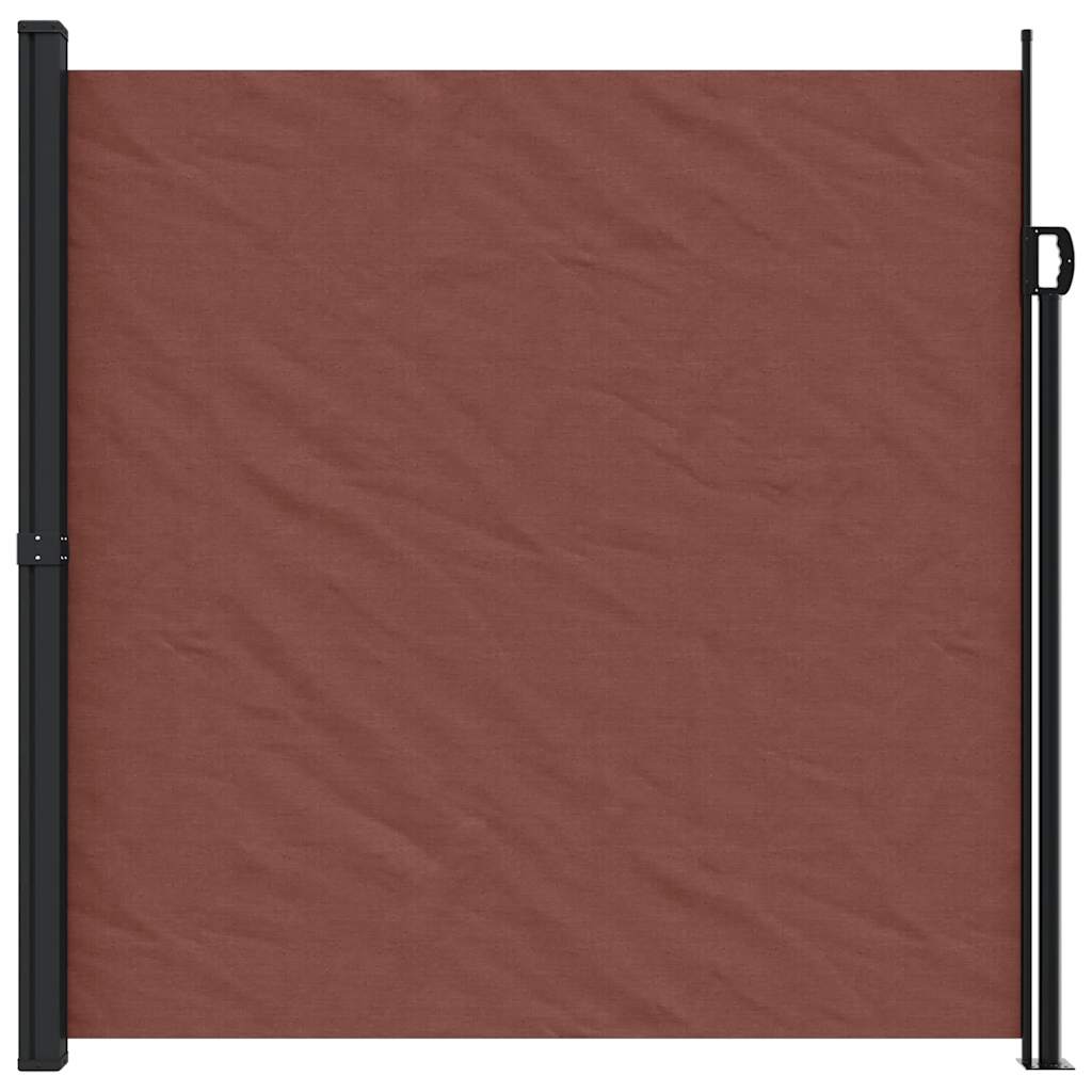 vidaXL Retractable Side Awning Brown 200x600 cm 3