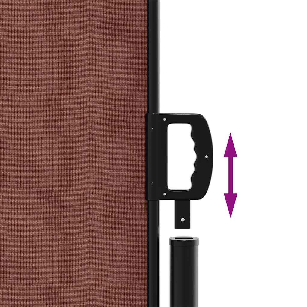 vidaXL Retractable Side Awning Brown 200x600 cm 6