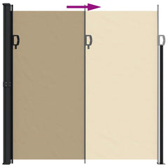 vidaXL Retractable Side Awning Beige 200x600 cm 5